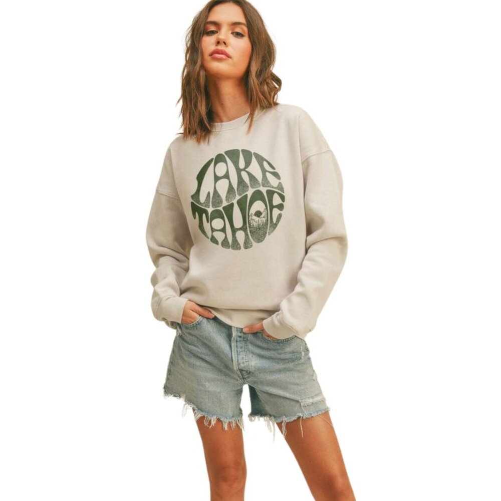 New Retro Lake Tahoe Graphic Sweatshirt